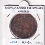 CRM1044 MEDALLA CARLOS II JETON 1680 AMBERES
