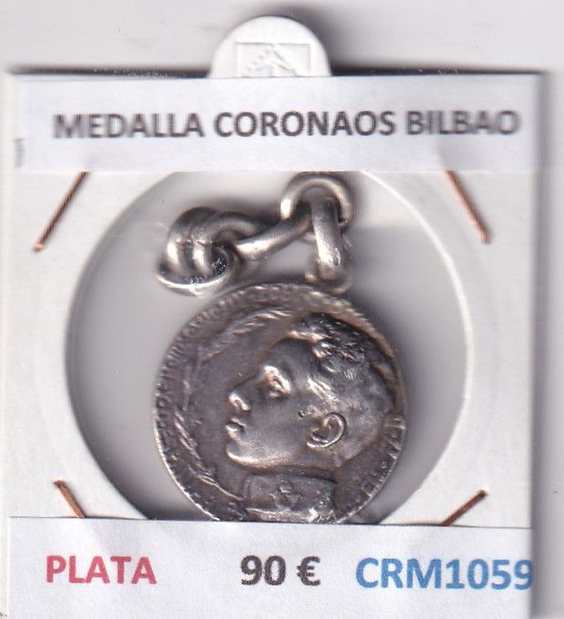 CRM1059 CRM1059 MEDALLA CORONAOS BILBAO PLATA - Imagen 1