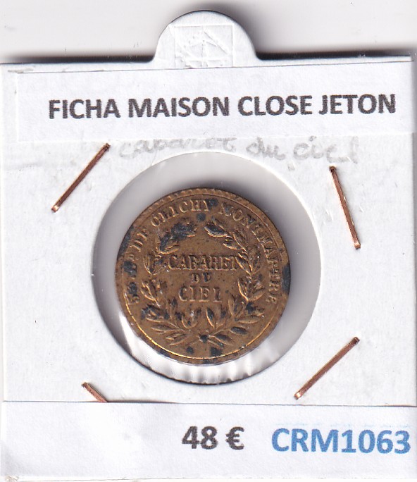 CRM1063 CRM1063 FICHA MAISON CLOSE JETON - Imagen 1