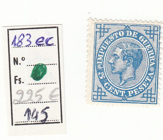 CRS0145 CRS0145 SELLO Nº CAT 183EC ERRO DE COLOR AZUL - Imagen 1