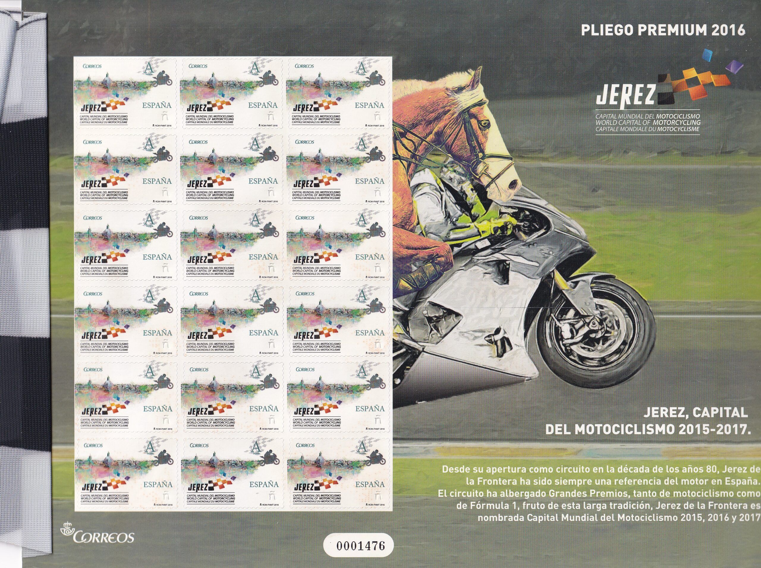 CRS0978 CRS0978 Pliego PREMIUM nº 32. Motociclismo en Jerez. Año 2016 - Imagen 1
