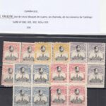 CRS1376 SELLOS ESPAÑA LOTE DE 5 BLOQUES DE CUATRO XX, Nº 300, 301, 302, 303 Y 305