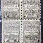 CRSBAR13 SELLOS ESPAÑA BARCELONA Nº CAT 2S CON CHANELA PAREJA SIN DENTAR
