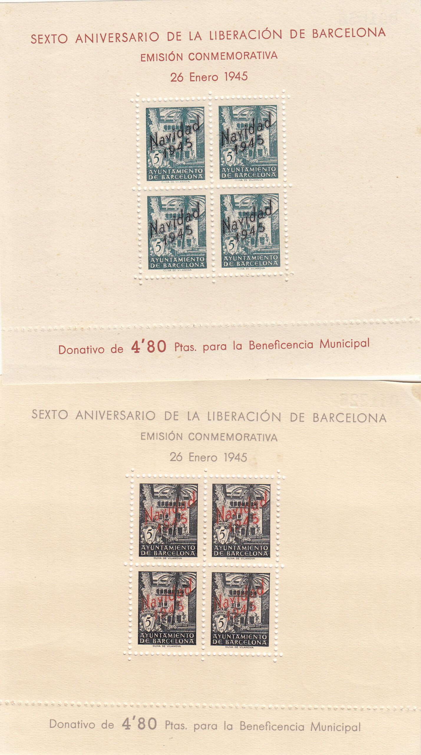 CRSBAR18 CRSBAR18 SELLOS ESPAÑA BARCELONA NE 29/30 XX SIN CHARNELA GOMA NORMAL - Imagen 1