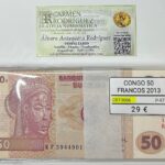 CRT0006 TACO 100 BILLETES CONGO 50 FRANCOS 2013 P-97