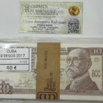 CRT0009 TACO 100 BILLETES CUBA 10 PESOS 2017 P-129