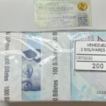 CRT0030 TACO 1000 BILLETES VENEZUELA 2 BOLIVARES 2012 P-88