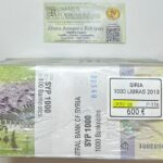 CRT0106 TACO 1000 BILLETES SIRIA 1000 LIBRAS SIRIAS 2013 P-116
