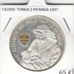 CR2099 MONEDA TONGA 2 PA'ANGA 1997 PLATA