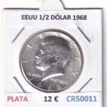 CR5011 MONEDA EEUU 1/2 DÓLAR 1968 PLATA