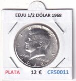 CR5011 MONEDA EEUU 1/2 DÓLAR 1968 PLATA
