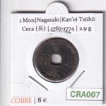 CRA007 MONEDA SAMURAI 1 MON KANEI TSUHO NAGASAKI 1767-1774