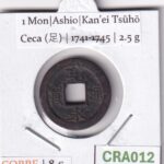 CRA012 MONEDA SAMURAI 1 MON KANEI TSUHO ASHIO 1741-1745