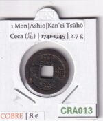 CRA013 MONEDA SAMURAI 1 MON KANEI TSUHO ASHIO 1741-1745