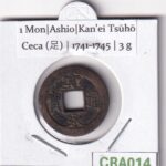 CRA014 MONEDA SAMURAI 1 MON KANEI TSUHO ASHIO 1741-1745