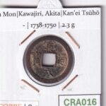 CRA016 MONEDA SAMURAI 1 MON KANEI TSUHO AKITA 1738-1750