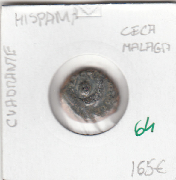 CRBAN064 CRBAN064 MONEDA IBERICA MALAGA CUADRANTE BC 165 - Imagen 1
