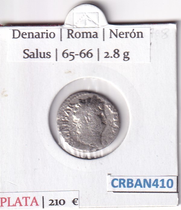 CRBAN410 CRBAN410 MONEDA ROMANA DENARIO (VER DESCRIPCION EN FOTOS) - Imagen 1