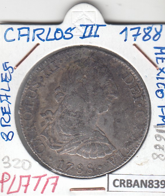 CRBAN839 CRBAN839 MONEDA ESPAÑA CARLOS III 8 REALES MEXICO 1788 PLATA - Imagen 1