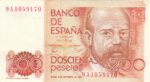 CRBP0048  BILLETE ESPAÑA 200 PESETAS 1980 SERIE ESPECIAL 9A MBC - Imagen 2