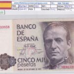 CRBS3422 BILLETE ESPAÑA 5000 PESETAS 1979 SERIE 9B SIN CIRCULAR