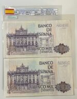 CRBS3452 PAREJA CORRELATIVA BILLETE ESPAÑA 5000 PESETAS 1979 SERIE I EBC - Imagen 2