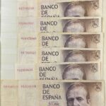 CRBS3775 LOTE 17 BILLETES ESPAÑA 5000 PESETAS 1979 DIFERENTES SERIES MBC/EBC