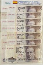 CRBS3791 LOTE 120 BILLETES ESPAÑA 5000 PESETAS 1979 DIFERENTES SERIES BC/MBC