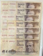 CRBS3791 LOTE 120 BILLETES ESPAÑA 5000 PESETAS 1979 DIFERENTES SERIES BC/MBC - Imagen 4