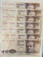 CRBS3792 LOTE 31 BILLETES ESPAÑA 5000 PESETAS 1979 DIFERENTES SERIES MBC - Imagen 2