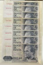 CRBS3797 LOTE 15 BILLETES ESPAÑA 10000 PESETAS 1985 SERIE DIFERENTES MBC / EBC - Imagen 2