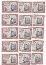 CRBS3810  LOTE 15 BILLETES ESPAÑA CORRELATIVOS 1 PESETA 1953 SERIE J SIN CIRCULAR