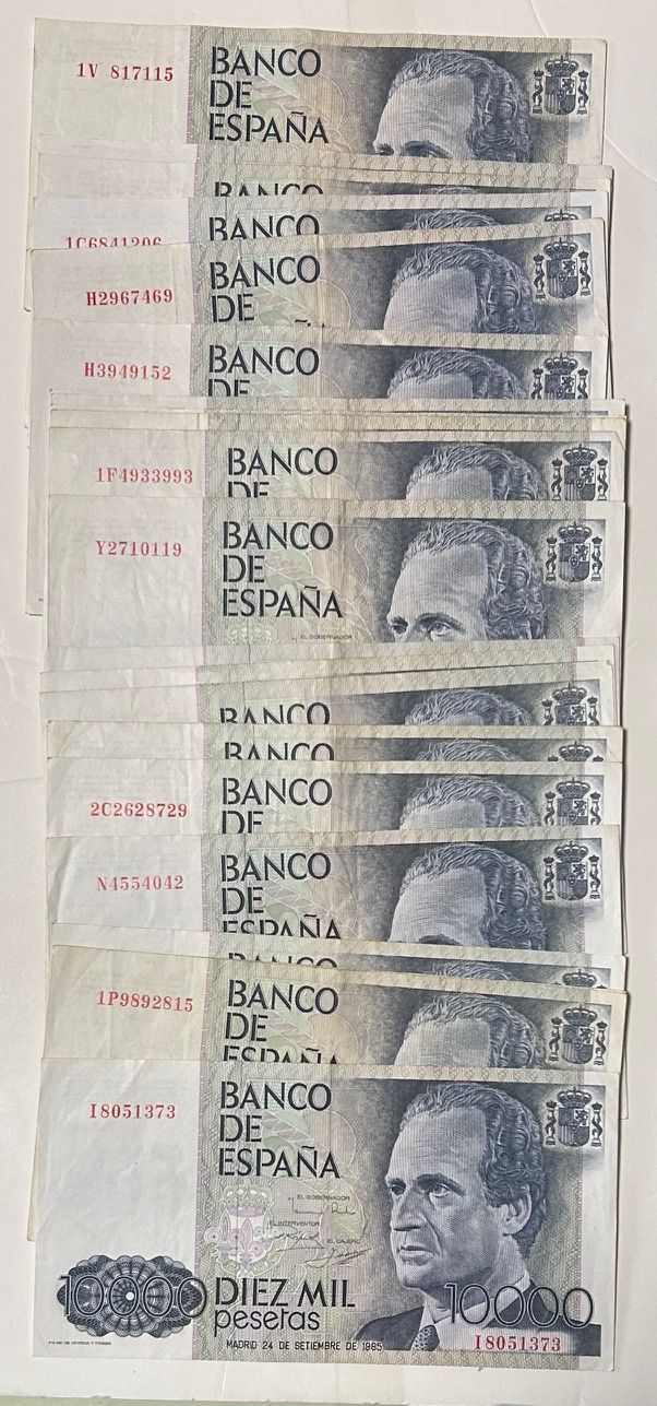 CRBS3848 CRBS3848 LOTE 24 BILLETES ESPAÑA 10000 PESETAS 1985 MBC - Imagen 1