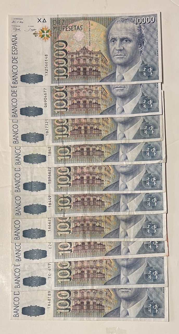 CRBS3857 CRBS3857 LOTE 10 BILLETES ESPAÑA 10000 PESETAS 1992 MBC - Imagen 1