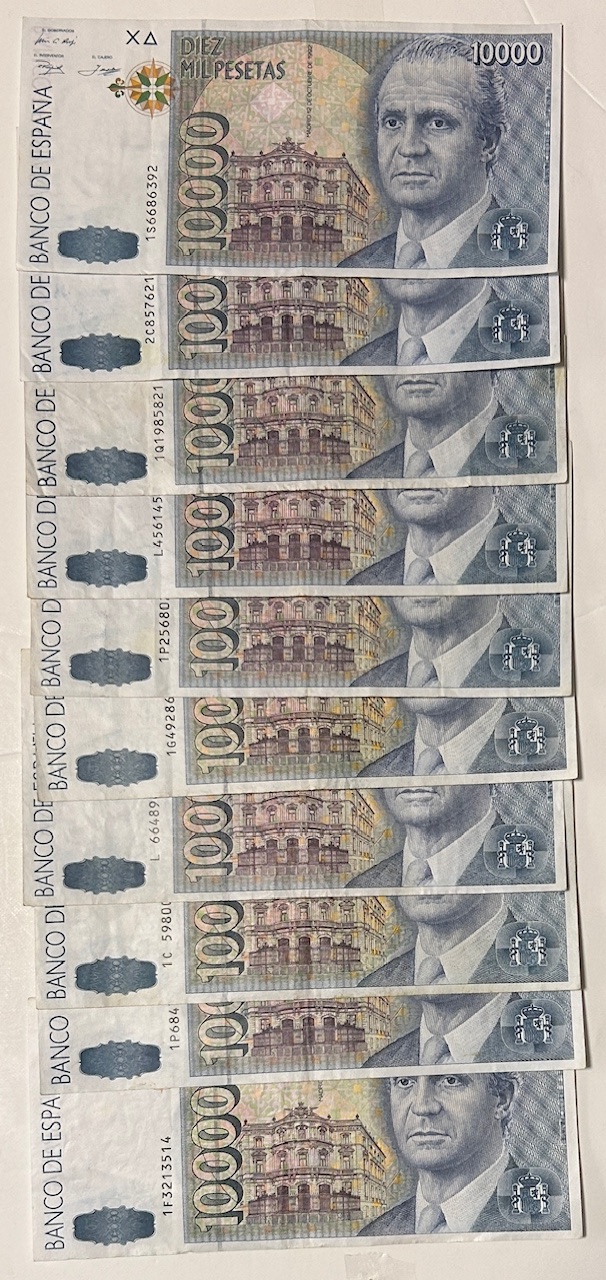 CRBS3858 CRBS3858 LOTE 10 BILLETES ESPAÑA 10000 PESETAS 1992 MBC - Imagen 1