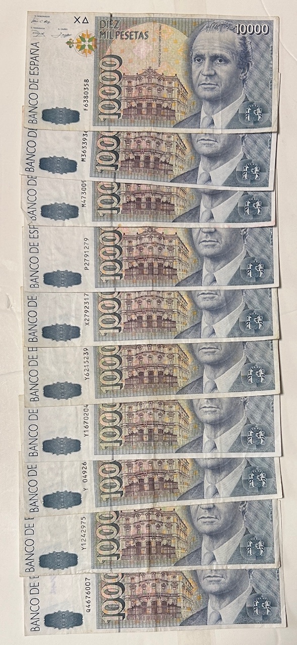 CRBS3859 CRBS3859 LOTE 10 BILLETES ESPAÑA 10000 PESETAS 1992 MBC - Imagen 1