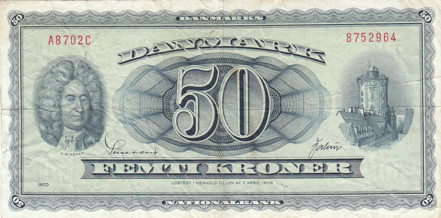 CRBX0049 CRBX0049 BILLETE DINAMARCA 50 KRONER - Imagen 1