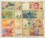 CRBX0092 LOTE DE 8 BILLETES DIFERENTES ARGENTINA MBC-