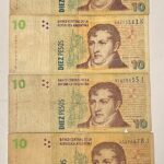 CRBX3263  LOTE 10 BILLETES ARGENTINA 10 PESOS BC