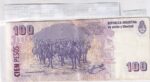 CRBX3267 BILLETE ARGENTINA 100 PESOS SERIE DE URGENCIA BC - Imagen 2