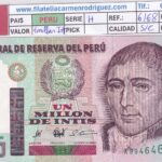 CRBX3289 BILLETE PERU 1000000 INTIS 1990 SERIE H SIN CIRCULAR