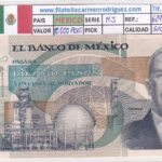 CRBX3339 BILLETE MEXICO 10000 PESOS 1987 SERIE MJ SIN CIRCULAR