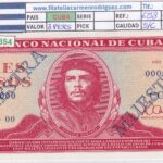 CRBX3354 BILLETE CUBA 3 PESOS 1985 MUESTRA SERIE CG SC