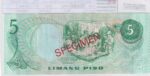 CRBX3358 BILLETE FILIPINAS 5 PISOS 1949 SPECIMEN SC - Imagen 2