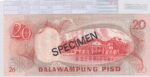 CRBX3360 BILLETE FILIPINAS 20 PISOS 1949 SPECIMEN SC - Imagen 2