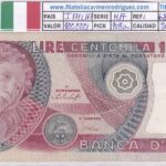 CRBX3365 BILLETE ITALIA 100000 LIRAS 1978 SERIE HA PEQUEÑA RESTAURACION S/C-