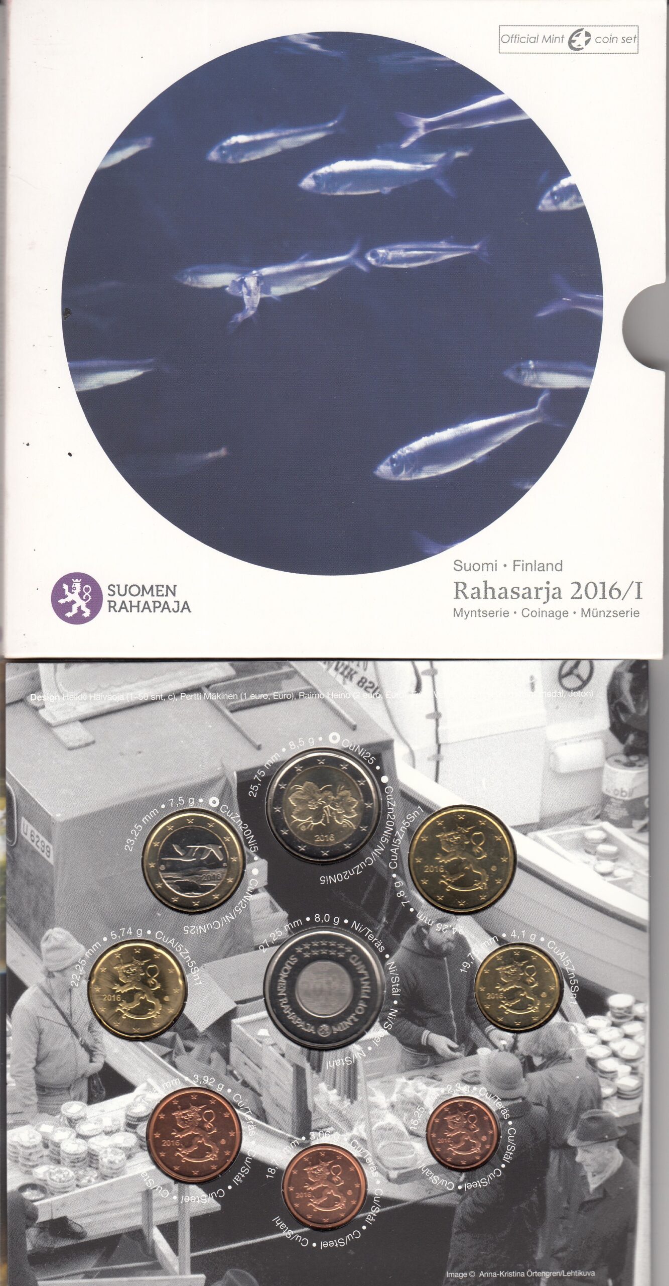 CRC0022 CRC0022 CARTERA MONEDAS EUROS FINLANDIA 2016 I - Imagen 1