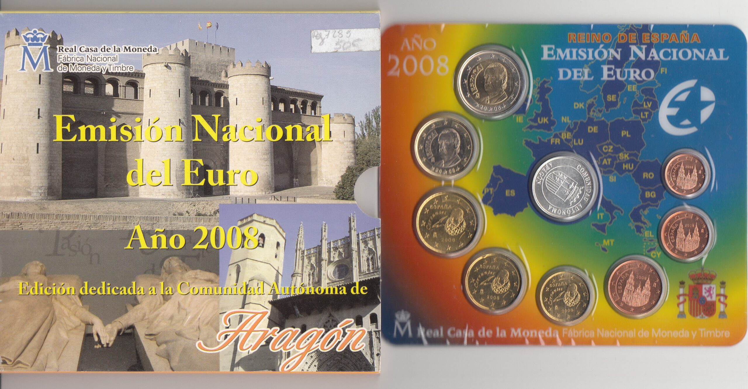 CRC0053 CRC0053 CARTERA MONEDAS ESPAÑA EUROS 2008 ARAGON - Imagen 1