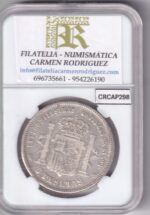 CRCAP298 MONEDA ESPAÑA AMADEO I 5 PESETAS 1871*75 SDN PLATA - Imagen 2