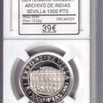 CRCAP329 MONEDA IV SERIE V CENTENARIO CARLOS I ARCHIVO DE INDIAS SEVILLA 1000 PESETAS 1992